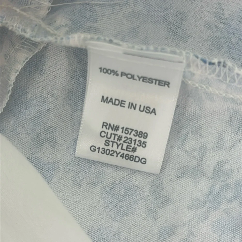 ORIGINALITY Blue Floral Asymmetrical Ruffles Lined Mini Skirt LARGE White/Blue